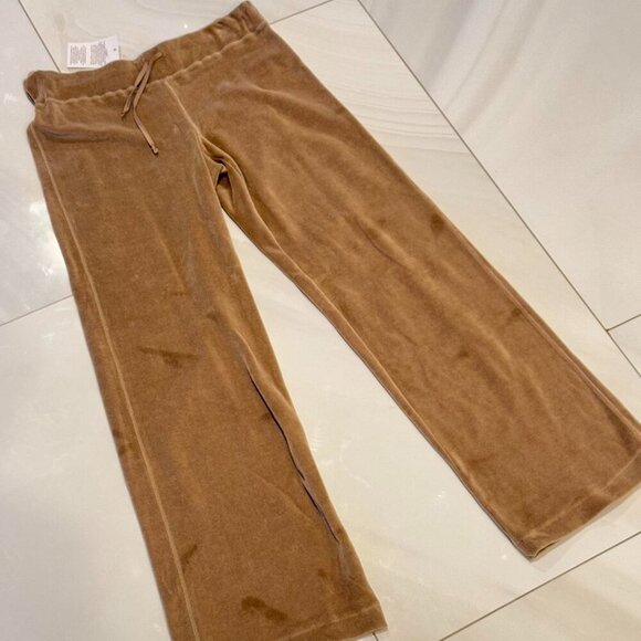 NWT MaxMara Weekend Light Brown Velour Sweat Pants Lounge - Picture 1 of 8
